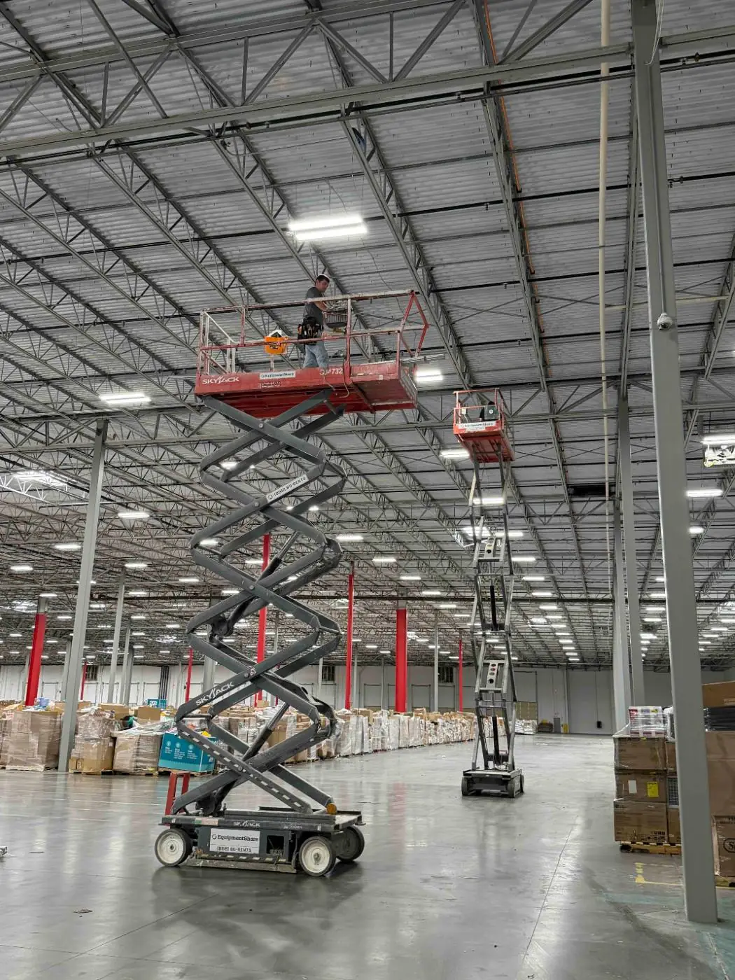 Electrician performing service and repair work