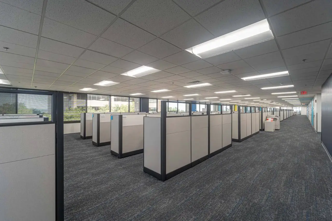 Commercial corridor lighting installation