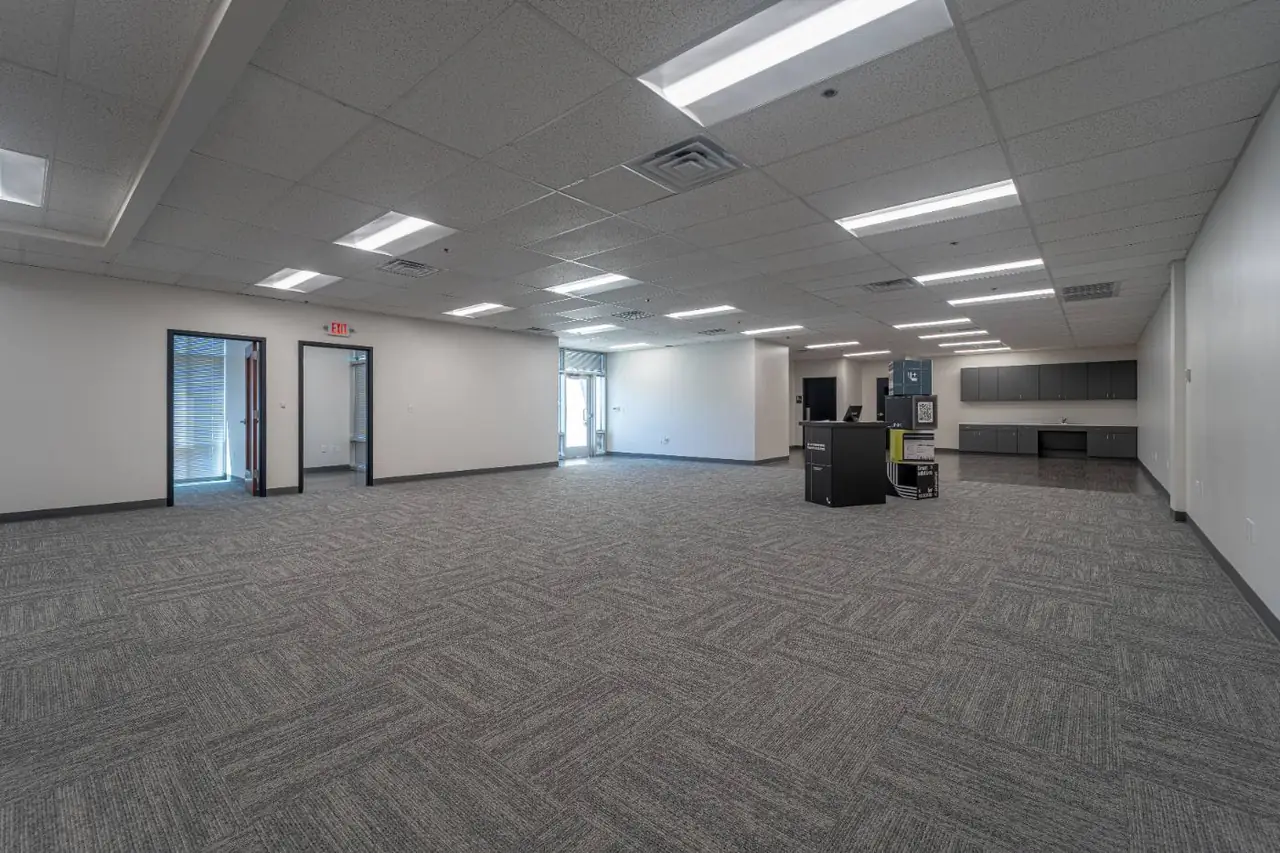 Finished commercial office space lighting