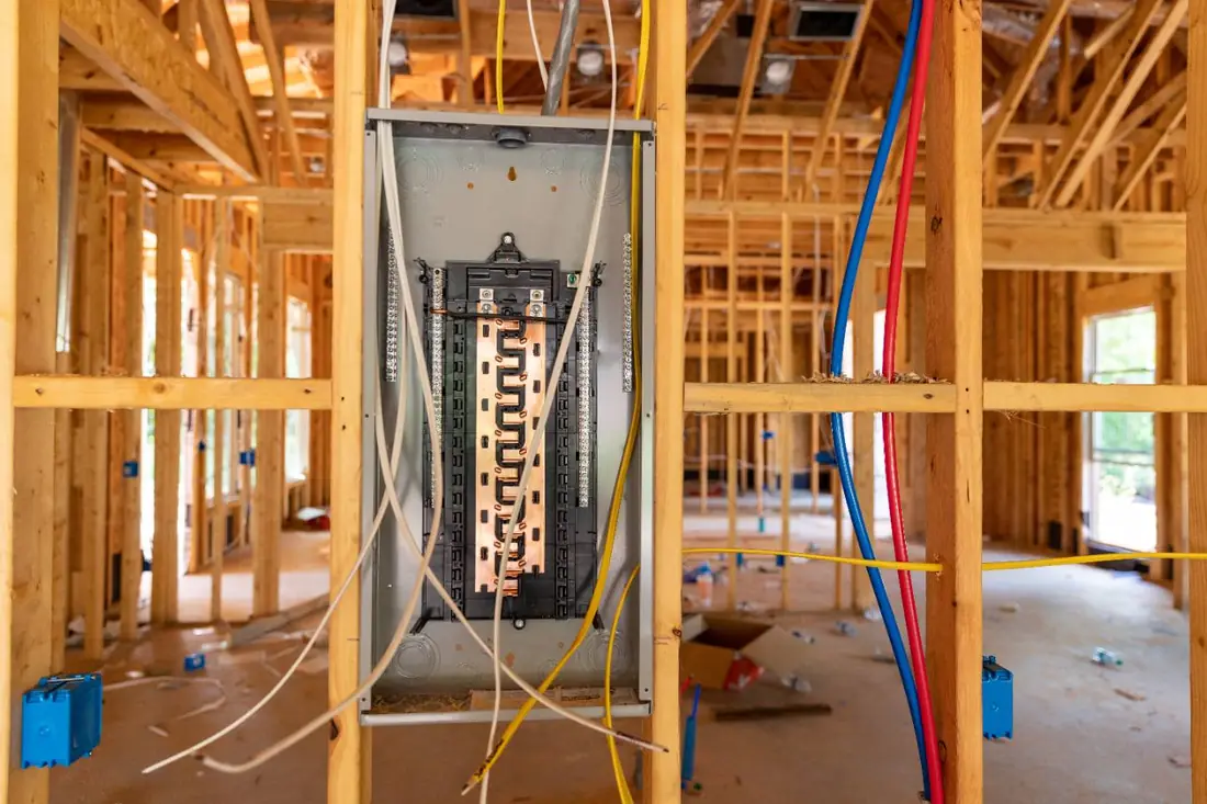 Clean, labeled residential electrical panel
